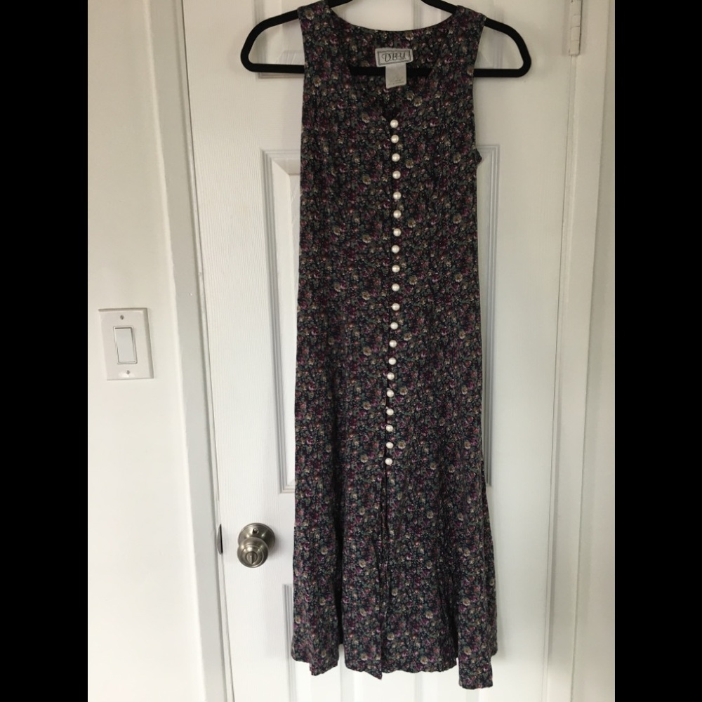 90s Vintage midi floral dress